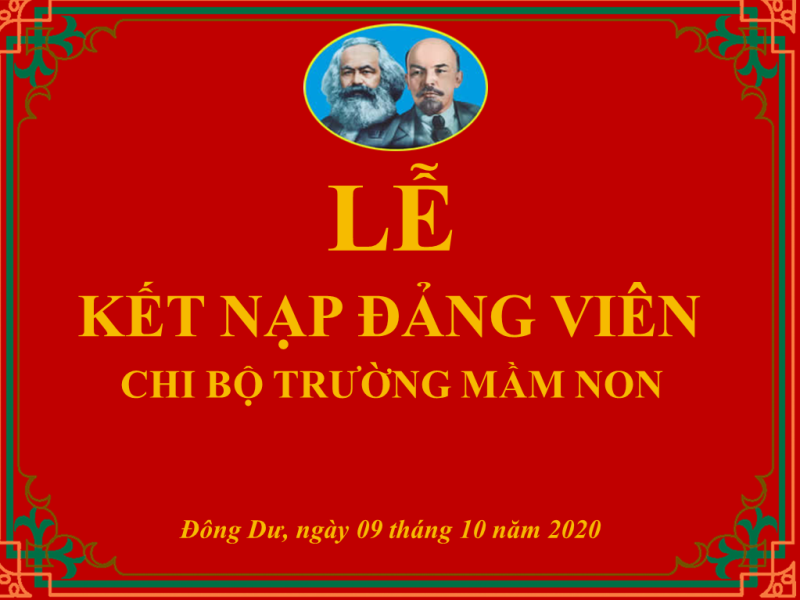 Chi bộ Trường mầm non tổ chức lễ kết nạp đảng viên mới
